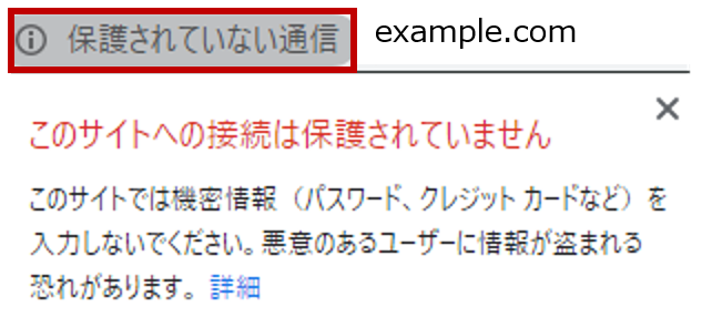 保護されていない通信